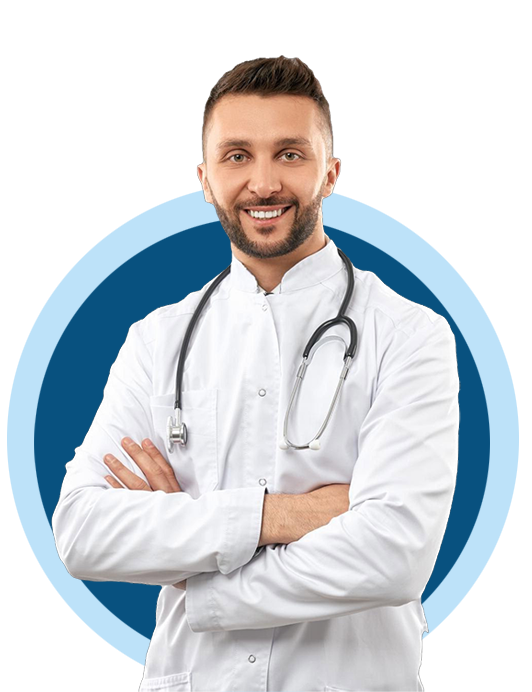 Doctor on a video consultation